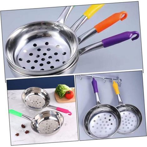 Passoire À Pâtes - Acier Inoxydable - Poignée Ergonomique - Pour Égouttage Cuisine - 1 Pièce (1/5)