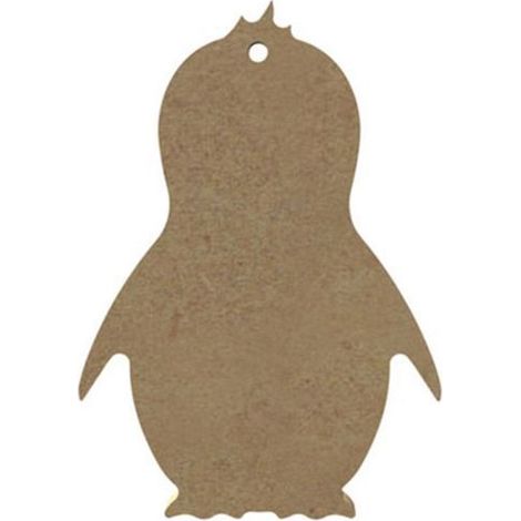 Pingouin en bois MDF à décorer - 10 cm