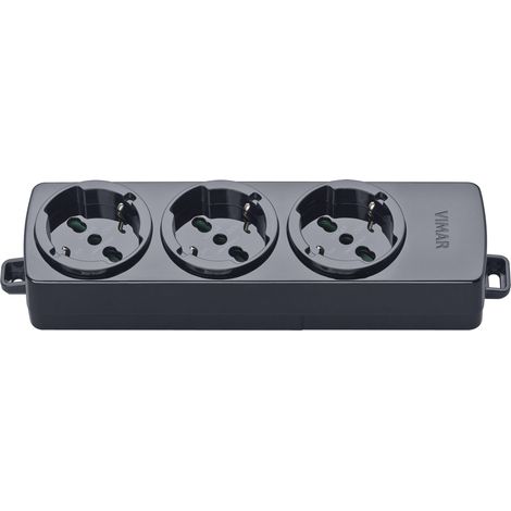 VIMAR - 01287.NC Presa multipla 3 universale nero