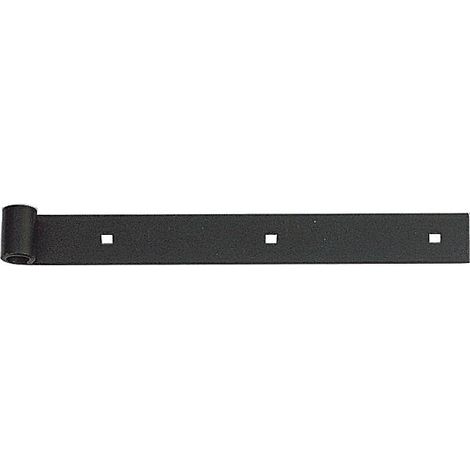 Penture acier de volet battant noir 9005 en 40 x 6 mm œil de 16 mm longueur 1500 mm - BOURGEOIS FRERES