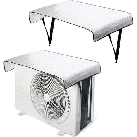 Klimaanlagenabdeckung, wasserdicht, staubdicht und sonnenbeständig, 95 x 46 cm, 2 Stück (1/5)