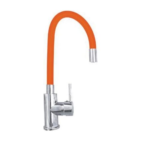 MITIGEUR BEC HAUT FLEXIBLE ROBINET DE CUISINE MONOCOMMANDE ORANGE 1987-5 (1/2)