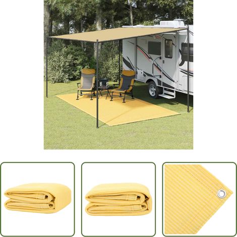 Tapis extérieur - Tapis de tente 250x350 cm Beige (1/5)