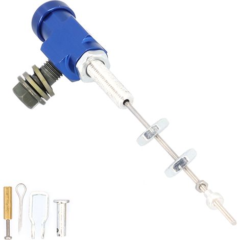 Cylindre Maître d'Embrayage Hydraulique Tige Pompe de Frein M10x1,25mm Alliage Aluminium pour Moto Quad Cross Bleu (1/5)