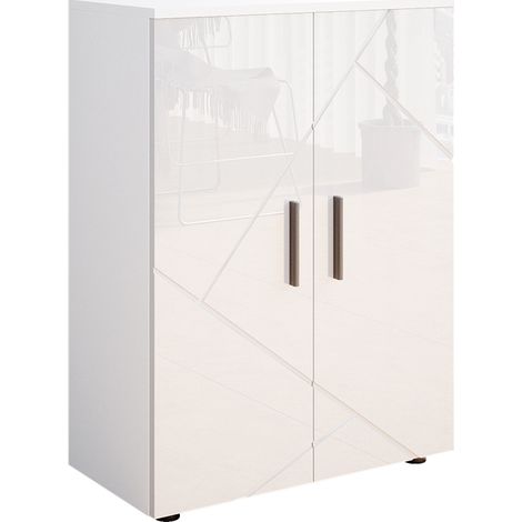 Midischrank Irma, Weiß Hochglanz, 60 x 81 cm, Vicco