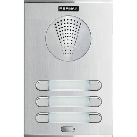 Placa cityline 4+N, aluminio anodizado, pulsadores cromados, estanca para exteriores.
