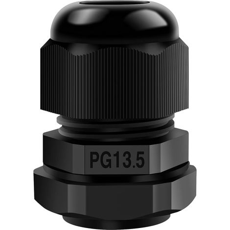 Lot de 20 presse-étoupes PG13.5 réglables 6-12 mm Noir Presse-étoupe articulé PG - Raccord à vis IP68 - Passage de câble étanche pour extérieur - Boîte de distribution d'énergie (1/5)