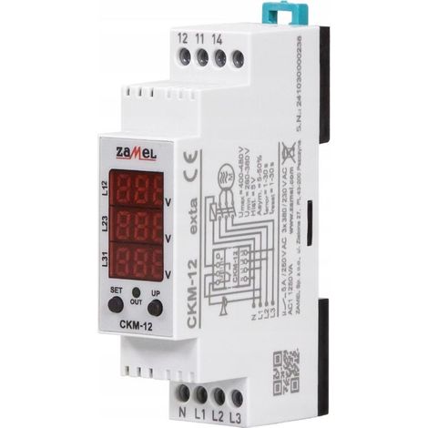Sensore di fase zamel ckm-12 rms vero display led