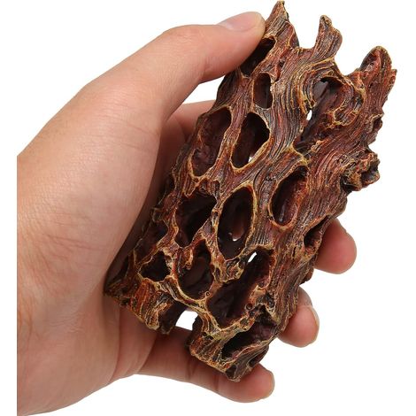 Tronc d'arbre Creux D'aquarium, Ornement Décoratif De Tronc De Réservoir De Poissons De Grotte De Cachette De Résine Décorative De Simulation pour des Lézards De Serpents (1/5)