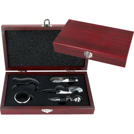 Weinöffner-Set in einer Holzbox (5-teilig)