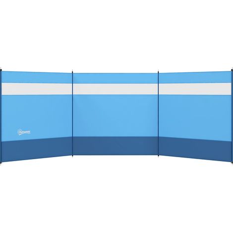 JSSEVN - Winddichtes Moskitonetz mit Sichtfenster und Tragetasche, Stahlstangen, 440 x 140 cm, Blau (1/5)