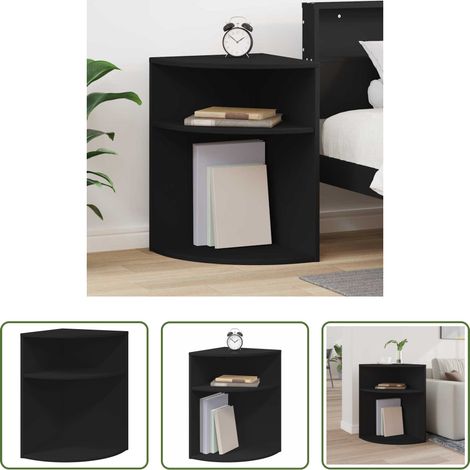Stauraum - Beistelltisch Schwarz 39,7 x 39,7 x 60 cm Holzwerkstoff (1/5)
