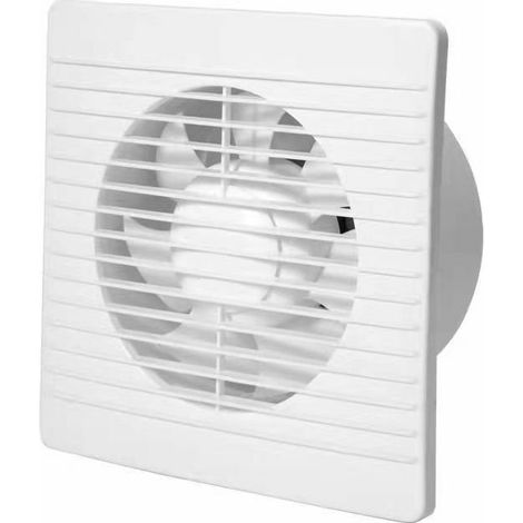 Ventilateur d'extraction 100 mm 12W 130m³/h avec Clapet anti-retour et Interrupteur à chaîne, Ventilateur de Fenêtre et Mural Pour Cuisine Salle de Bain Serre Garage -4 pouces blanche,Fonepro (1/5)