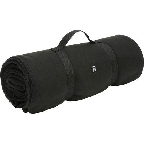 Manta brandit fleece blanket poliéster 135x175 cm negra (1/2)
