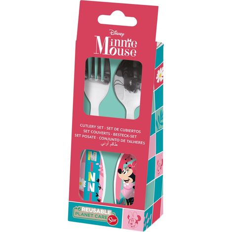 Set 2 Posate in metallo per Bambini Disney Minnie