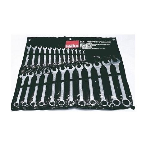 Hilka Spanner Set 25pc Chrome Combination Wrench 6-32mm Metric 16212502 (1/2)