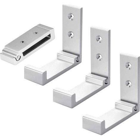 4er-Set Klapphaken, faltbare Garderobenhaken, Wandhaken aus Aluminiumlegierung, 90°-Klapphaken, selbstklebende Haken für Badezimmerwände (1/5)