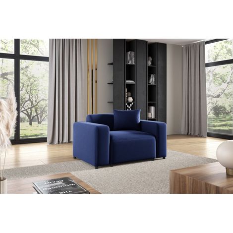 Sessel Designersessel MEGAN in Stoff Salvador Dunkelblau (1/3)