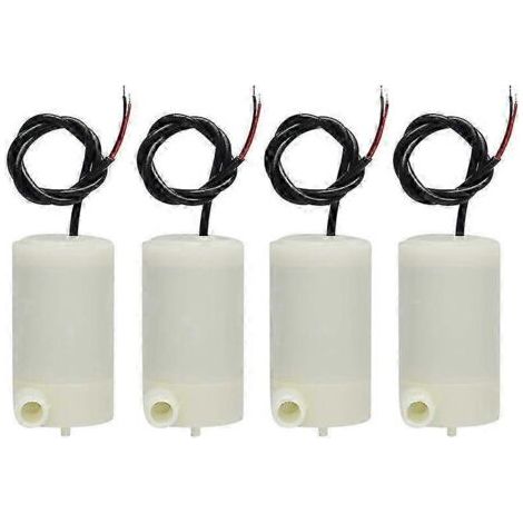 Lot de 4 mini pompes à eau submersibles CC 3V/5V pour aquarium, fontaine et bassin (édition 0702) (1/5)