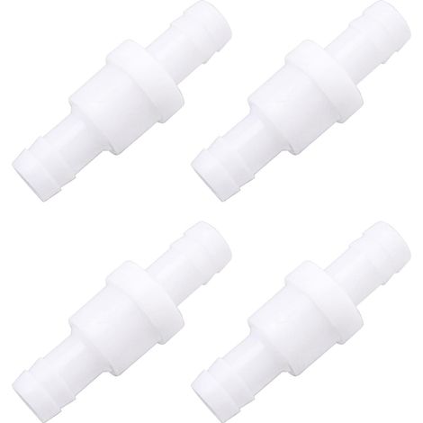 BRAVIX 4pcs Clapet Anti-retour à Sens Unique Air Eau Gaz 10mm Clapet Anti-retour en Plastique Remplacement pour Traitement de l'eau Purification de l'air (1/5)