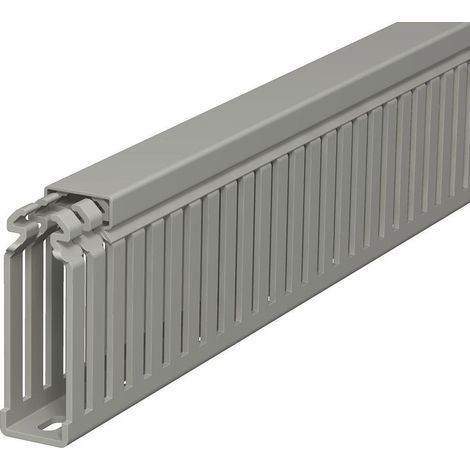 OBO Bettermann Canalina di cablaggio 75x25x2000 polivinilcloruro grigio pietra RAL 7030, 6178320