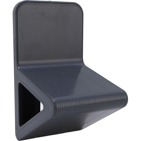 Lot de 2 repose-pieds de douche pour le rasage des jambes – Fixation murale sans perçage – Support triangulaire antidérapant pour repose-pieds de douche – Gris (1/5)
