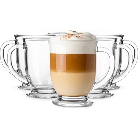 Ensemble de 6 Verres à Café Cappuccino Café Glacé Lavable au Lave-vaisselle 6x400 ml (1/5)