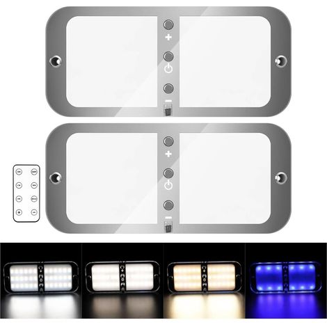 plafonnier led intérieur 12 v 72 led 700 lm pour camping-car caravane bateau