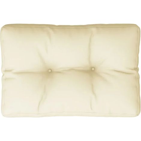 Coussin de plateau beige, dimensions 50 x 40 x 12 cm, en tissu (1/5)