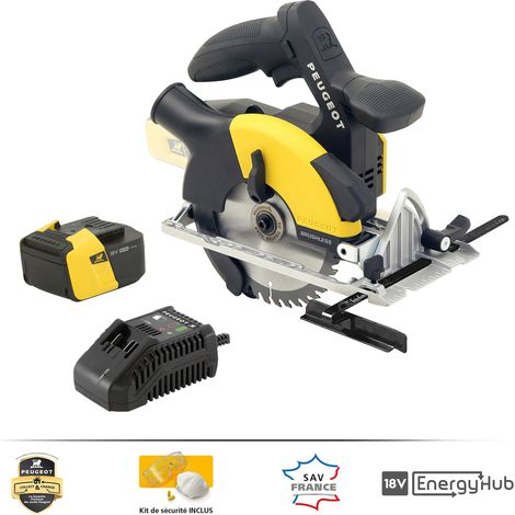 Scie circulaire 165mm 18V + chargeur + bat 5,0 Ah (1/5)