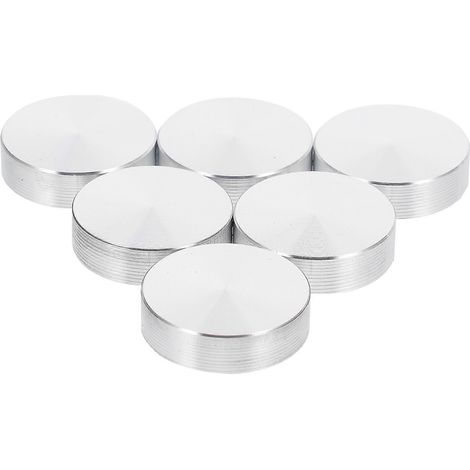 Dessous de table ronds en aluminium et verre pour usage domestique, paquet de 18 pièces (1/5)