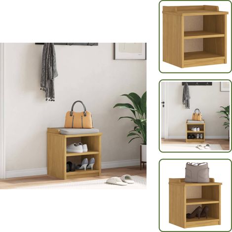Banc de couloir SANDNES 45x40x50 cm bois de pin massif - Banc De Couloir - Bancs De Couloir - Banc - Banc De Couloir (1/5)