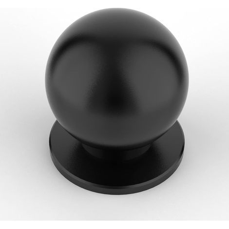Lot de 10 Bouton de Meuble Bouton Porte Cuisine SphériqueBoutons de Bouton Porte Placard Noir Bouton Porte Poignée Cuisine UK0041 (1/5)