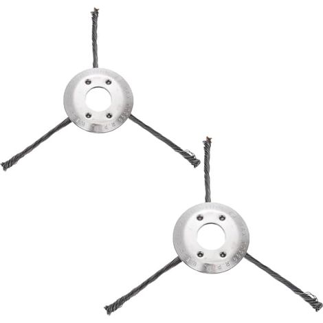Lot de 2 têtes de débroussailleuse en fil d'acier de 230 mm,roue de rechange universelle pour tondeuse à gazon (3 têtes)