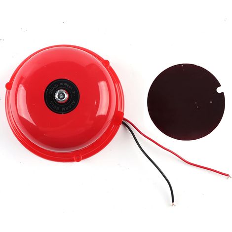 Sirène d'alarme Incendie 12 V CC AC 240 V, Cloche d'alarme Incendie Industrielle 240 V, 10,2 Cm, Contrôle d'Incendie en Métal, Type de Frappe Interne, Cloche électrique (1/5)