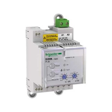 Relè differenziale RH99M c/reset manuale - 0,03..30 A - 0..4,5 s - 415 Vca - 56174