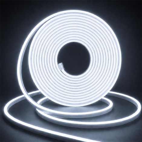 Bandeau LED COB 220V, 6 M Dimmable Bande LED Blanche Froide 6000K, IP65 Étanche Flexible Strip, Bandes à LED Strip Ruban avec Alimentation, pour DIY Chambre, Cuisine, Exterieur Maison Décoration (1/5)