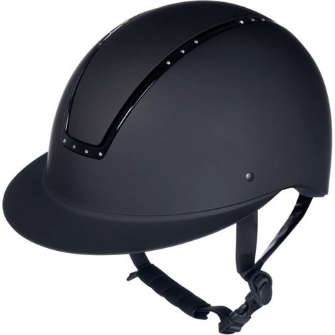 Casco da equitazione omologato VG1 con strass modello Lady Shield Diamond: S = 52-54 cm , nero 9100 (1/5)