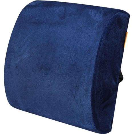 Coussin Lombaire pour Chaise Bureau en Mousse à mémoire Bleu, et (1/5)