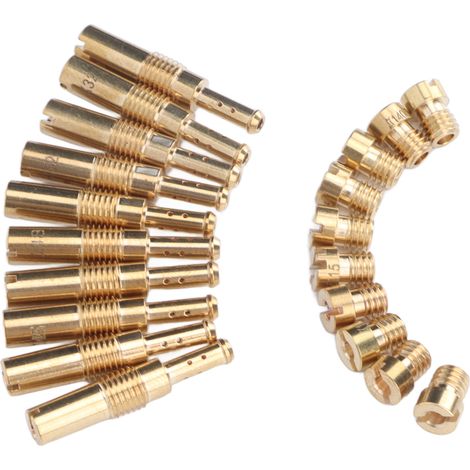 Kit de 20 gicleurs principaux et ralentis pour carburateur moto Keihin PWK CVK PE - buses de rechange (1/5)
