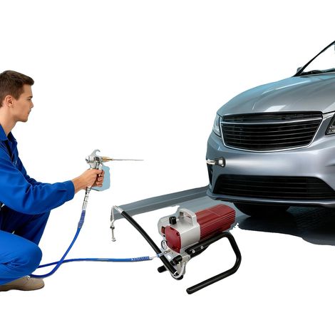 Pulvérisateur de peinture sans air, moteur de 1800W, débit de 1,8L/min, longueur de tuyau de 10m, largeur de pulvérisation de 250mm, pression maximale de 25MPa (1/5)