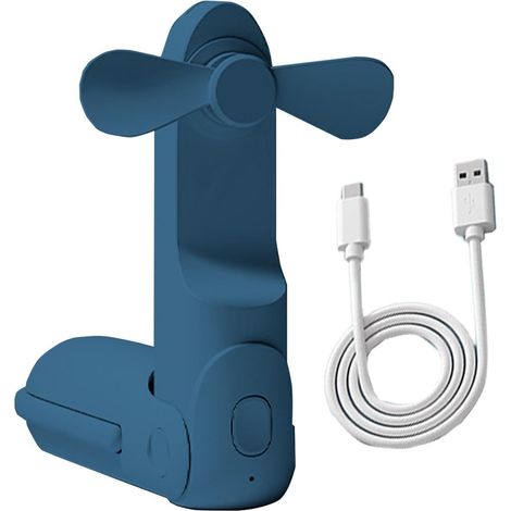 Petit ventilateur électrique Ventilateur de poche rafraîchissant pour bureau, ventilateur personnel portable et rechargeable pour (1/3)