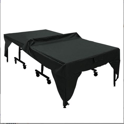 Housse de table de ping-pong imperméable de haute qualité, pour l'intérieur et l'extérieur. Noire, tissu Oxford 420D, 280 cm x 153 cm x 73 cm