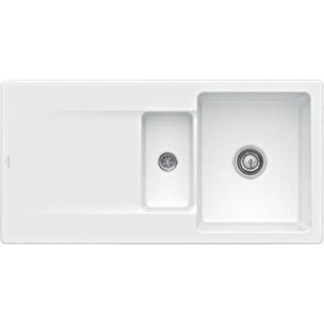 V&B Einbauspüle SILUET 60 R FLAT 980x490mm Handbetätigung weiß