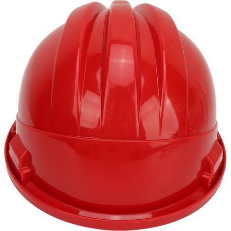 Casque de chantier renforcé en ABS résistant aux chocs, ventilé, pour travaux de construction industriels, rouge (1/5)