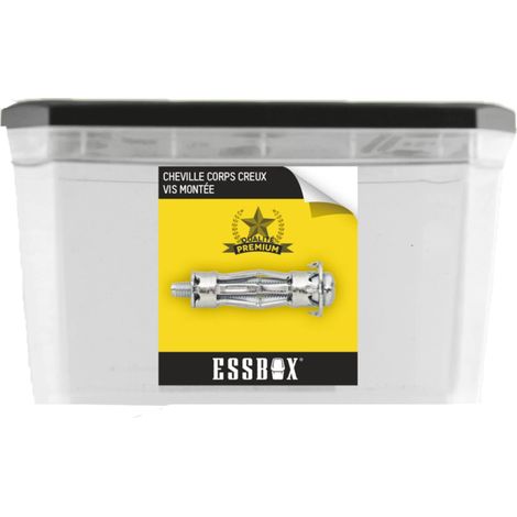 Cheville corps creux, Ø4 mm x 33 mm, Boite de 200, pour les charges lourdes à très lourdes, Fixation robuste et fiable pour une utilisation dans des murs en béton