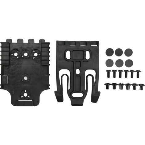 Ej.Life Quick Release System Kit, Taktisches Zubehör, Verschlussschnalle und Empfängerplatte, Schwarzes Nylon, für Diensthabenden Gürtel, Weste und Beintasche (11 X 8 cm) (1/5)