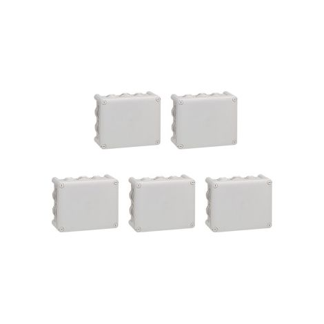 Legrand - LOT de 5 Boites Plexo 180x140x86 u00e9tanche gris IP55/IK07- 750u00b0C - Ru00e9f. : 092052x5 (1/3)