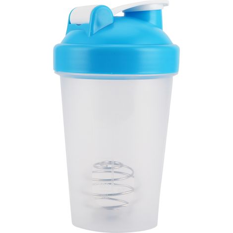 400ML shaker bouteille protéine plastique gourde fitness gobelet sport sans BPA bleu (1/5)