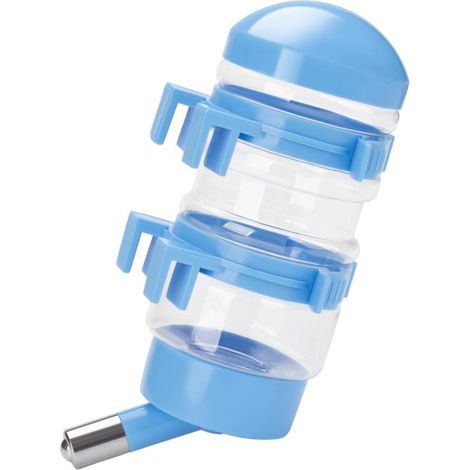 Distributeur d'eau anti-goutte pour cage de chien, fontaine à eau anti-goutte de 400 ml pour animaux de compagnie avec alimentation en eau automatique. (1/5)